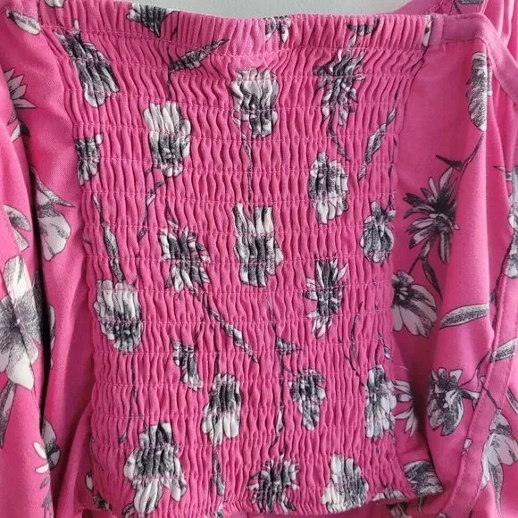 Torrid overlap pink‎ floral gin fizz top corset style tank straps festival - Picture 5 of 11